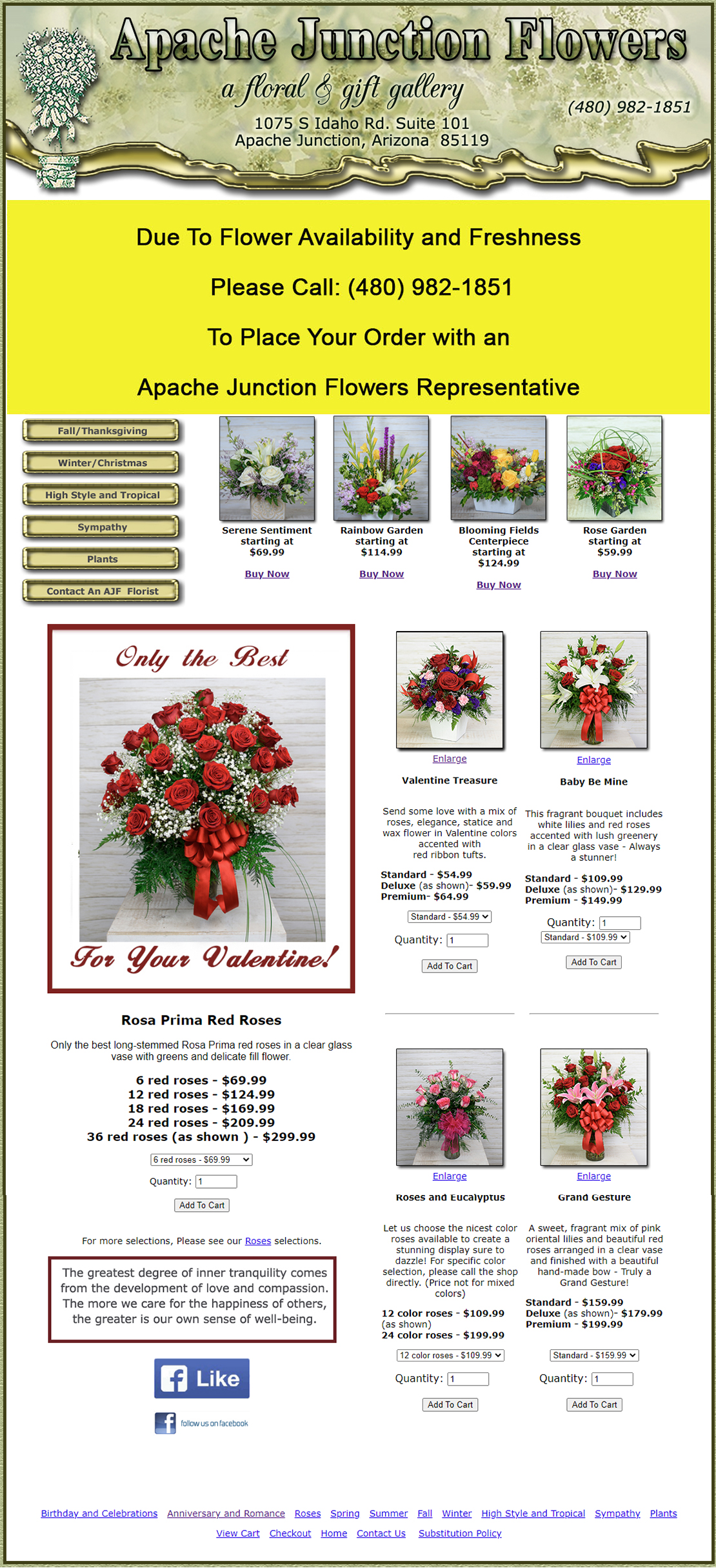 Flower Arrangements and Gifts by Apache Junction Arizona Florist